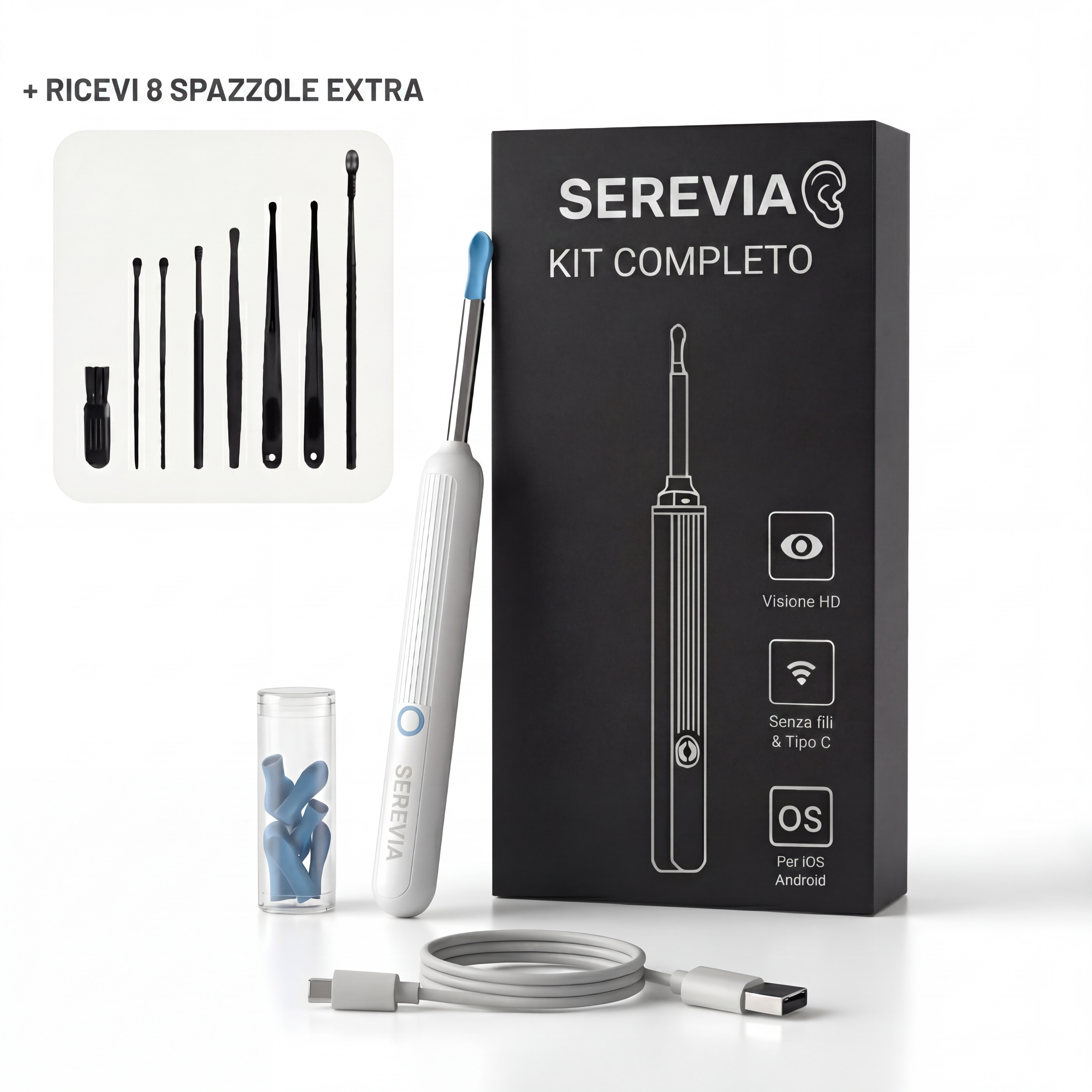 Serevia™ – Pulizia auricolare slim con tecnologia avanzata