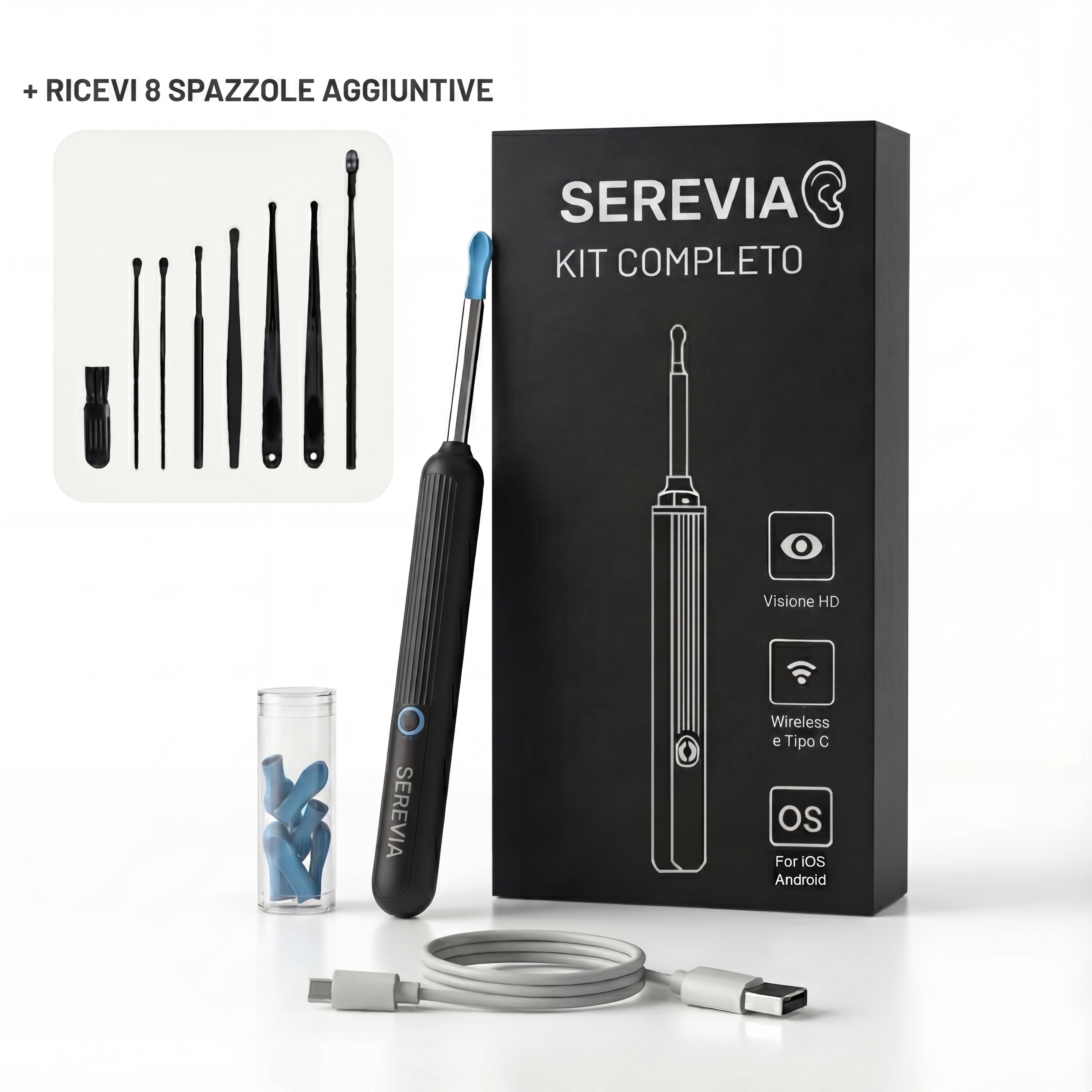 Serevia™ – Pulizia auricolare slim con tecnologia avanzata
